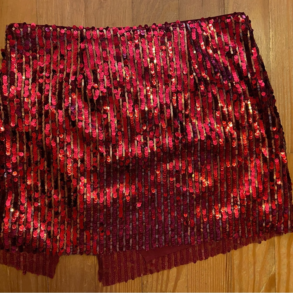 Free People Seashell Sequin Mini Skirt